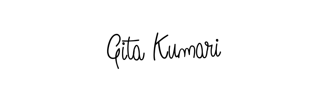 Check out images of Autograph of Gita Kumari name. Actor Gita Kumari Signature Style. Angelique-Rose-font-FFP is a professional sign style online. Gita Kumari signature style 5 images and pictures png