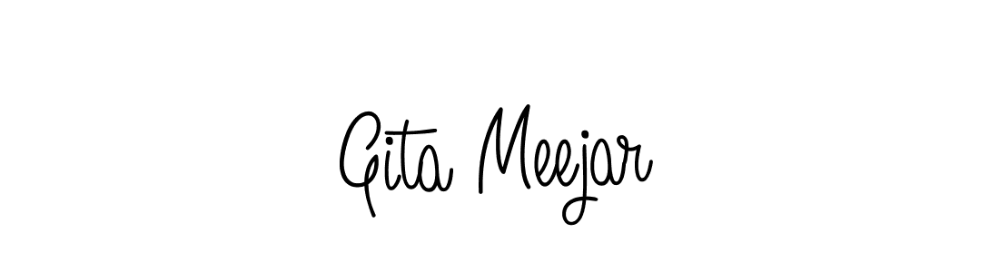 if you are searching for the best signature style for your name Gita Meejar. so please give up your signature search. here we have designed multiple signature styles  using Angelique-Rose-font-FFP. Gita Meejar signature style 5 images and pictures png