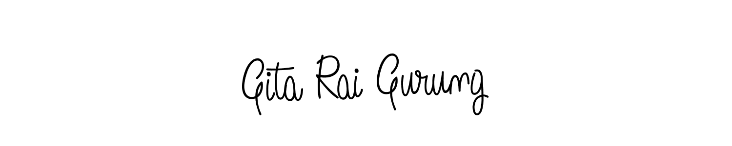 Once you've used our free online signature maker to create your best signature Angelique-Rose-font-FFP style, it's time to enjoy all of the benefits that Gita Rai Gurung name signing documents. Gita Rai Gurung signature style 5 images and pictures png