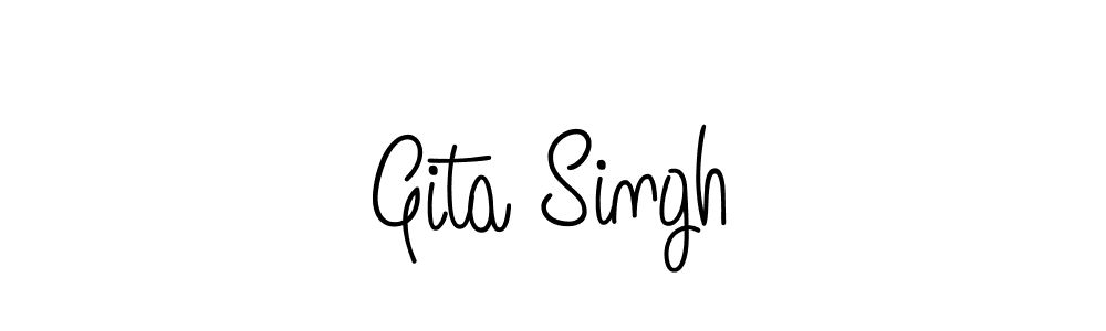 Use a signature maker to create a handwritten signature online. With this signature software, you can design (Angelique-Rose-font-FFP) your own signature for name Gita Singh. Gita Singh signature style 5 images and pictures png