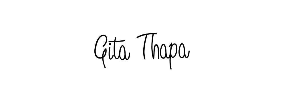 Also we have Gita Thapa name is the best signature style. Create professional handwritten signature collection using Angelique-Rose-font-FFP autograph style. Gita Thapa signature style 5 images and pictures png