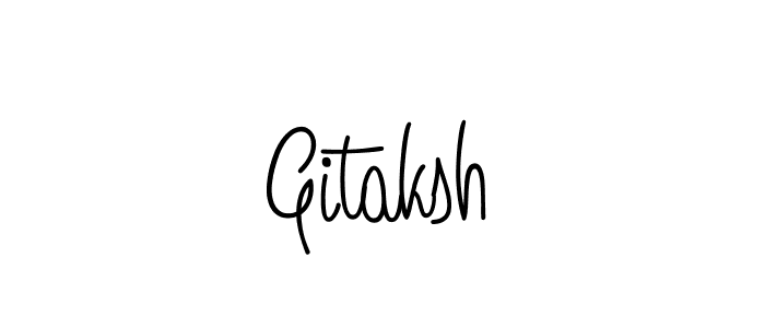 The best way (Angelique-Rose-font-FFP) to make a short signature is to pick only two or three words in your name. The name Gitaksh include a total of six letters. For converting this name. Gitaksh signature style 5 images and pictures png