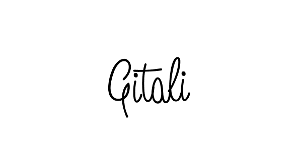 You should practise on your own different ways (Angelique-Rose-font-FFP) to write your name (Gitali) in signature. don't let someone else do it for you. Gitali signature style 5 images and pictures png