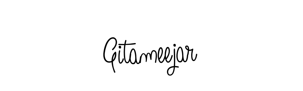 Gitameejar stylish signature style. Best Handwritten Sign (Angelique-Rose-font-FFP) for my name. Handwritten Signature Collection Ideas for my name Gitameejar. Gitameejar signature style 5 images and pictures png