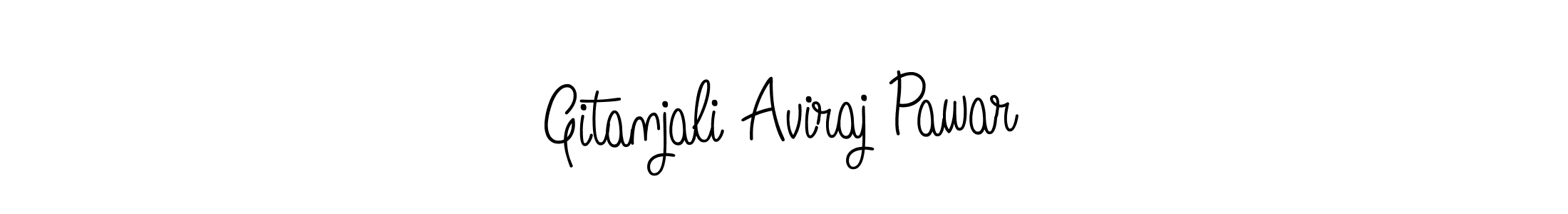 Gitanjali Aviraj Pawar stylish signature style. Best Handwritten Sign (Angelique-Rose-font-FFP) for my name. Handwritten Signature Collection Ideas for my name Gitanjali Aviraj Pawar. Gitanjali Aviraj Pawar signature style 5 images and pictures png