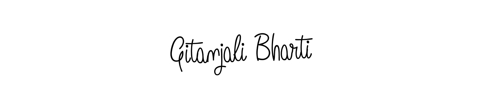 How to make Gitanjali Bharti name signature. Use Angelique-Rose-font-FFP style for creating short signs online. This is the latest handwritten sign. Gitanjali Bharti signature style 5 images and pictures png