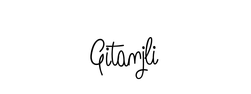 Use a signature maker to create a handwritten signature online. With this signature software, you can design (Angelique-Rose-font-FFP) your own signature for name Gitanjli. Gitanjli signature style 5 images and pictures png