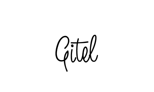 Use a signature maker to create a handwritten signature online. With this signature software, you can design (Angelique-Rose-font-FFP) your own signature for name Gitel. Gitel signature style 5 images and pictures png