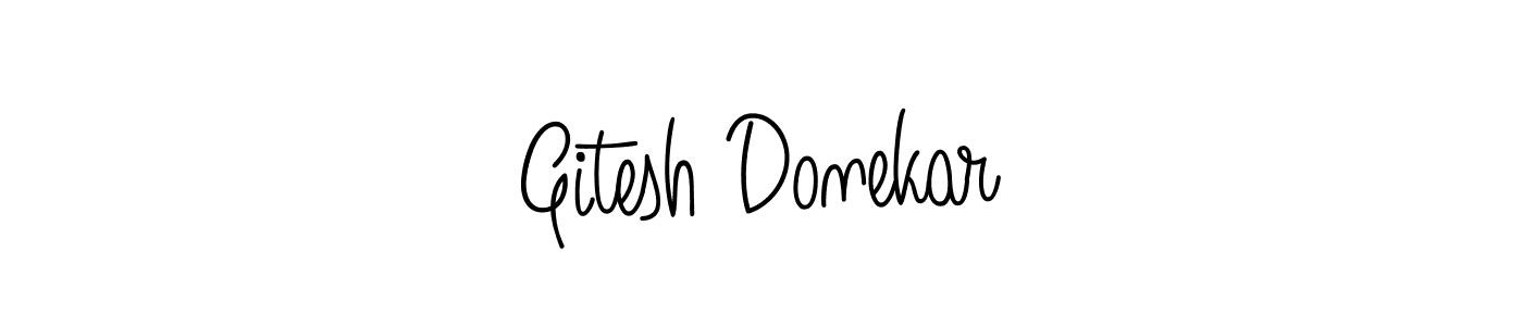 Make a beautiful signature design for name Gitesh Donekar. With this signature (Angelique-Rose-font-FFP) style, you can create a handwritten signature for free. Gitesh Donekar signature style 5 images and pictures png