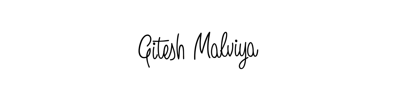 Create a beautiful signature design for name Gitesh Malviya. With this signature (Angelique-Rose-font-FFP) fonts, you can make a handwritten signature for free. Gitesh Malviya signature style 5 images and pictures png