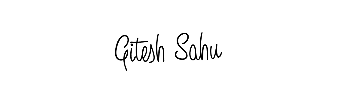 Use a signature maker to create a handwritten signature online. With this signature software, you can design (Angelique-Rose-font-FFP) your own signature for name Gitesh Sahu. Gitesh Sahu signature style 5 images and pictures png