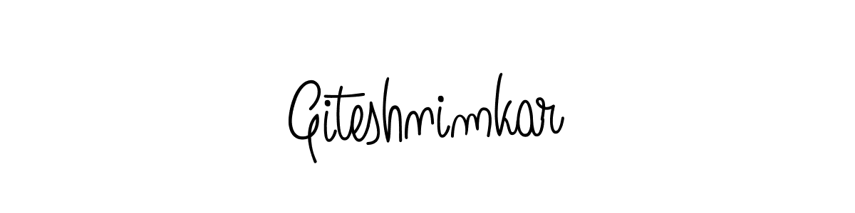 How to Draw Giteshnimkar signature style? Angelique-Rose-font-FFP is a latest design signature styles for name Giteshnimkar. Giteshnimkar signature style 5 images and pictures png