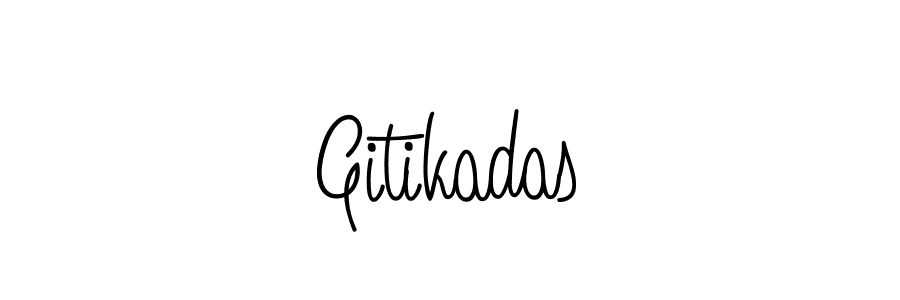 Design your own signature with our free online signature maker. With this signature software, you can create a handwritten (Angelique-Rose-font-FFP) signature for name Gitikadas. Gitikadas signature style 5 images and pictures png