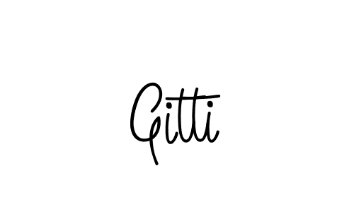 You should practise on your own different ways (Angelique-Rose-font-FFP) to write your name (Gitti) in signature. don't let someone else do it for you. Gitti signature style 5 images and pictures png
