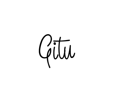 The best way (Angelique-Rose-font-FFP) to make a short signature is to pick only two or three words in your name. The name Gitu include a total of six letters. For converting this name. Gitu signature style 5 images and pictures png