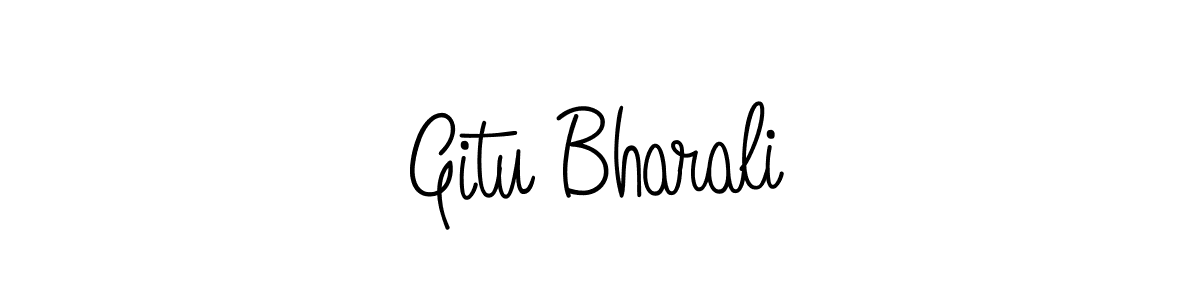Gitu Bharali stylish signature style. Best Handwritten Sign (Angelique-Rose-font-FFP) for my name. Handwritten Signature Collection Ideas for my name Gitu Bharali. Gitu Bharali signature style 5 images and pictures png