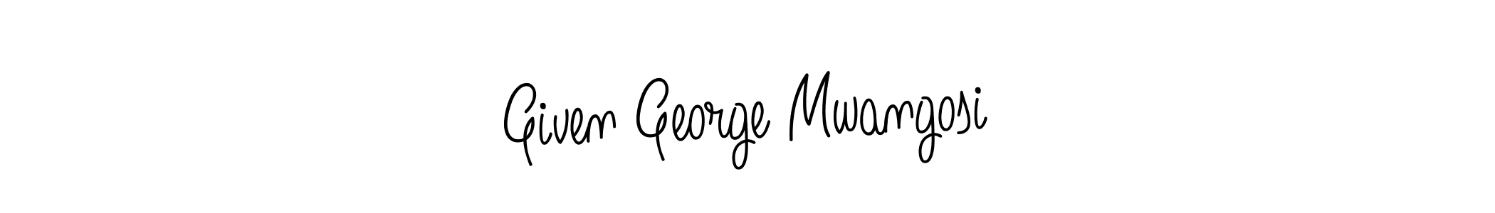 Make a beautiful signature design for name Given George Mwangosi. With this signature (Angelique-Rose-font-FFP) style, you can create a handwritten signature for free. Given George Mwangosi signature style 5 images and pictures png