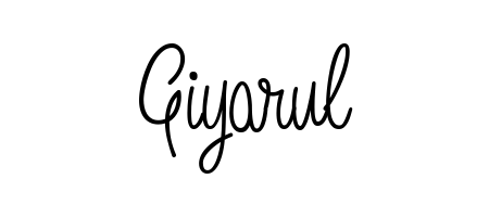 How to make Giyarul name signature. Use Angelique-Rose-font-FFP style for creating short signs online. This is the latest handwritten sign. Giyarul signature style 5 images and pictures png