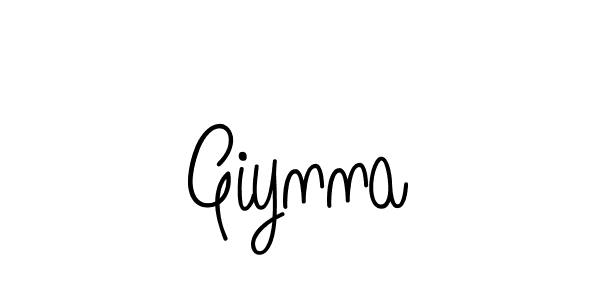 Use a signature maker to create a handwritten signature online. With this signature software, you can design (Angelique-Rose-font-FFP) your own signature for name Giynna. Giynna signature style 5 images and pictures png