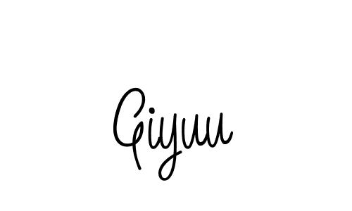 You should practise on your own different ways (Angelique-Rose-font-FFP) to write your name (Giyuu) in signature. don't let someone else do it for you. Giyuu signature style 5 images and pictures png