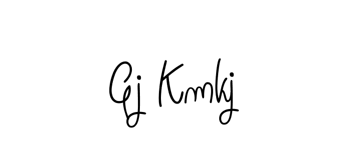 How to make Gj Kmkj name signature. Use Angelique-Rose-font-FFP style for creating short signs online. This is the latest handwritten sign. Gj Kmkj signature style 5 images and pictures png