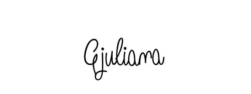 Use a signature maker to create a handwritten signature online. With this signature software, you can design (Angelique-Rose-font-FFP) your own signature for name Gjuliana. Gjuliana signature style 5 images and pictures png