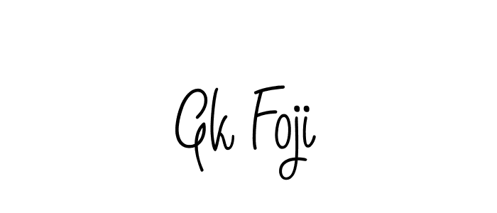 The best way (Angelique-Rose-font-FFP) to make a short signature is to pick only two or three words in your name. The name Gk Foji include a total of six letters. For converting this name. Gk Foji signature style 5 images and pictures png