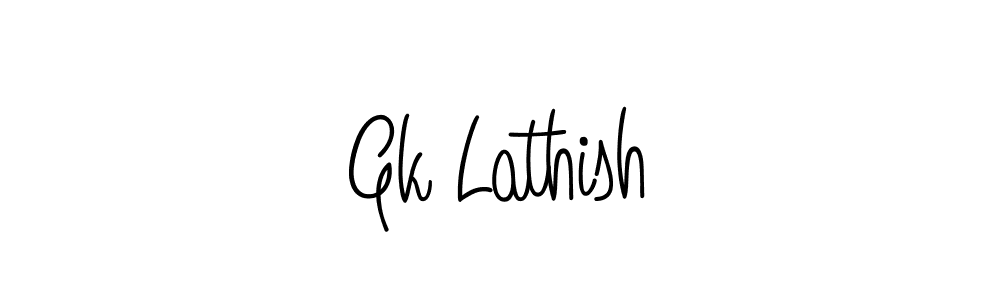 Make a beautiful signature design for name Gk Lathish. Use this online signature maker to create a handwritten signature for free. Gk Lathish signature style 5 images and pictures png