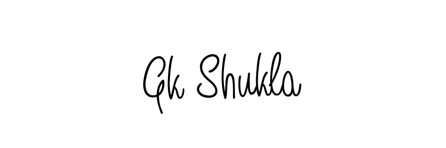 Also we have Gk Shukla name is the best signature style. Create professional handwritten signature collection using Angelique-Rose-font-FFP autograph style. Gk Shukla signature style 5 images and pictures png