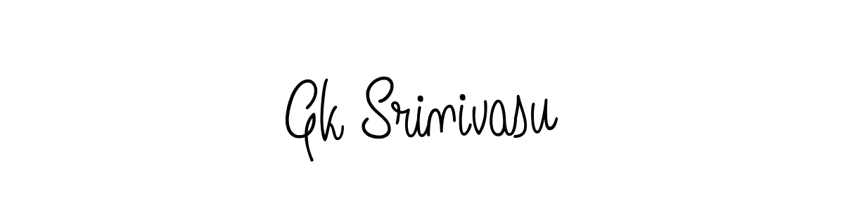 Make a beautiful signature design for name Gk Srinivasu. With this signature (Angelique-Rose-font-FFP) style, you can create a handwritten signature for free. Gk Srinivasu signature style 5 images and pictures png