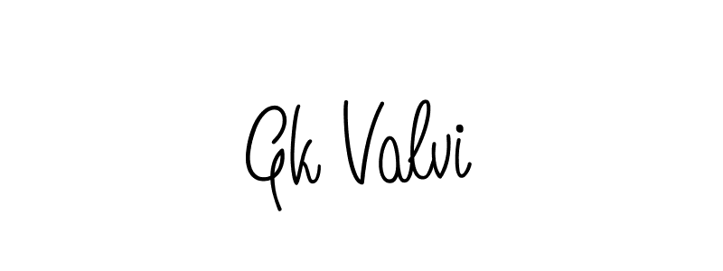 Gk Valvi stylish signature style. Best Handwritten Sign (Angelique-Rose-font-FFP) for my name. Handwritten Signature Collection Ideas for my name Gk Valvi. Gk Valvi signature style 5 images and pictures png