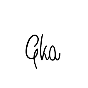 Make a beautiful signature design for name Gka. With this signature (Angelique-Rose-font-FFP) style, you can create a handwritten signature for free. Gka signature style 5 images and pictures png
