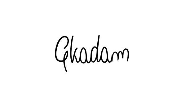 Use a signature maker to create a handwritten signature online. With this signature software, you can design (Angelique-Rose-font-FFP) your own signature for name Gkadam. Gkadam signature style 5 images and pictures png