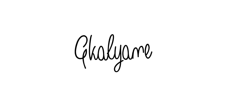 Use a signature maker to create a handwritten signature online. With this signature software, you can design (Angelique-Rose-font-FFP) your own signature for name Gkalyane. Gkalyane signature style 5 images and pictures png