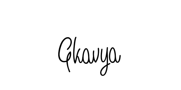 You should practise on your own different ways (Angelique-Rose-font-FFP) to write your name (Gkavya) in signature. don't let someone else do it for you. Gkavya signature style 5 images and pictures png