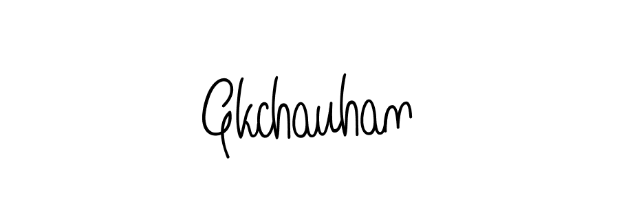 Gkchauhan stylish signature style. Best Handwritten Sign (Angelique-Rose-font-FFP) for my name. Handwritten Signature Collection Ideas for my name Gkchauhan. Gkchauhan signature style 5 images and pictures png
