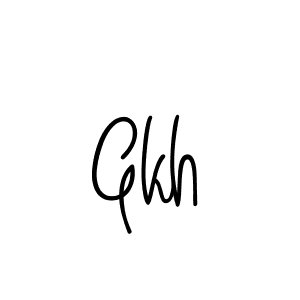 Use a signature maker to create a handwritten signature online. With this signature software, you can design (Angelique-Rose-font-FFP) your own signature for name Gkh. Gkh signature style 5 images and pictures png