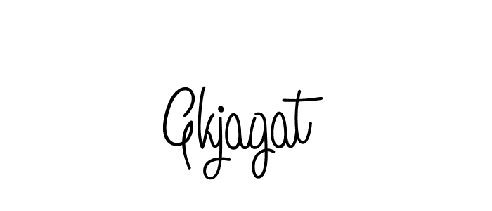 How to make Gkjagat name signature. Use Angelique-Rose-font-FFP style for creating short signs online. This is the latest handwritten sign. Gkjagat signature style 5 images and pictures png