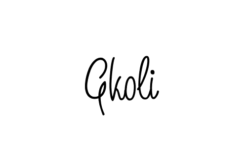 Angelique-Rose-font-FFP is a professional signature style that is perfect for those who want to add a touch of class to their signature. It is also a great choice for those who want to make their signature more unique. Get Gkoli name to fancy signature for free. Gkoli signature style 5 images and pictures png