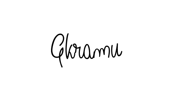 Gkramu stylish signature style. Best Handwritten Sign (Angelique-Rose-font-FFP) for my name. Handwritten Signature Collection Ideas for my name Gkramu. Gkramu signature style 5 images and pictures png