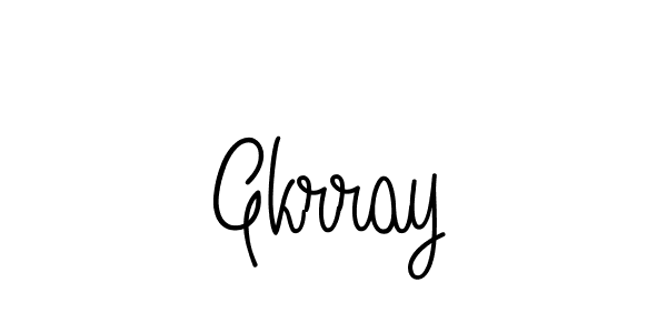 Make a beautiful signature design for name Gkrray. With this signature (Angelique-Rose-font-FFP) style, you can create a handwritten signature for free. Gkrray signature style 5 images and pictures png