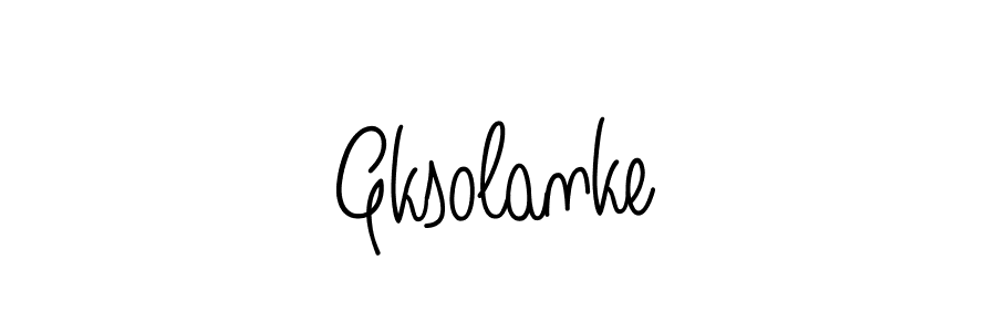 You should practise on your own different ways (Angelique-Rose-font-FFP) to write your name (Gksolanke) in signature. don't let someone else do it for you. Gksolanke signature style 5 images and pictures png