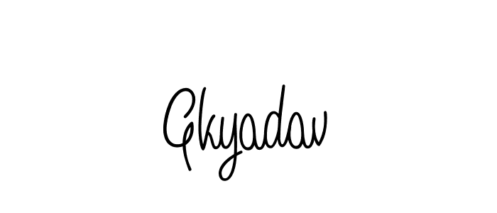 Use a signature maker to create a handwritten signature online. With this signature software, you can design (Angelique-Rose-font-FFP) your own signature for name Gkyadav. Gkyadav signature style 5 images and pictures png