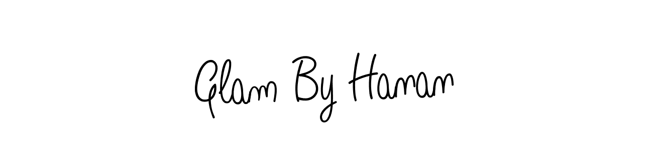 Make a beautiful signature design for name Glam By Hanan. With this signature (Angelique-Rose-font-FFP) style, you can create a handwritten signature for free. Glam By Hanan signature style 5 images and pictures png