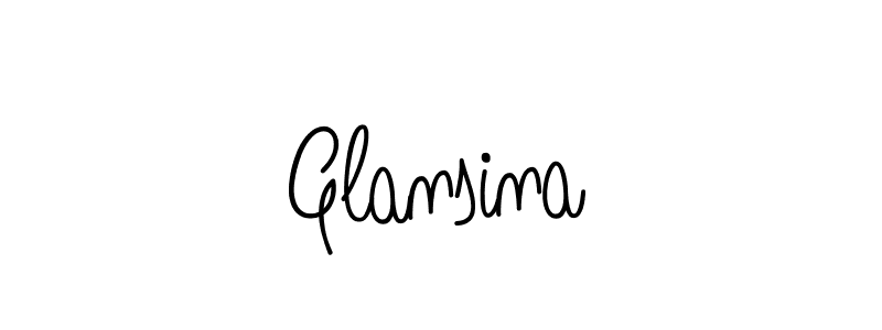 Use a signature maker to create a handwritten signature online. With this signature software, you can design (Angelique-Rose-font-FFP) your own signature for name Glansina. Glansina signature style 5 images and pictures png