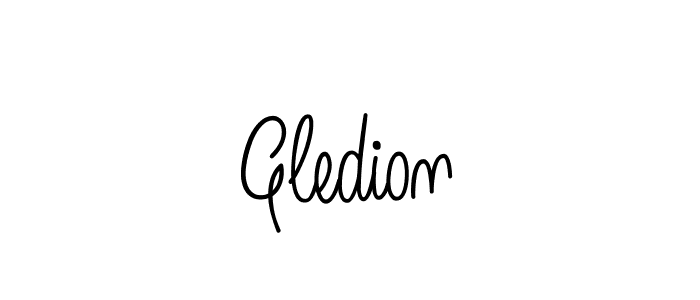 How to make Gledion name signature. Use Angelique-Rose-font-FFP style for creating short signs online. This is the latest handwritten sign. Gledion signature style 5 images and pictures png