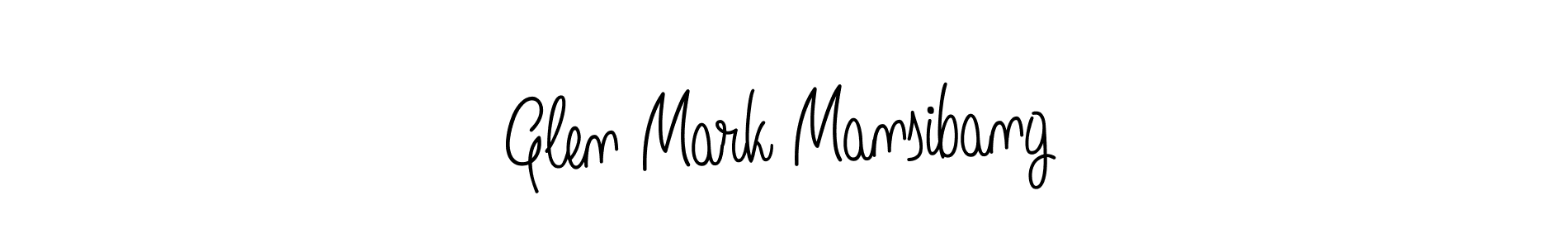 How to make Glen Mark Mansibang name signature. Use Angelique-Rose-font-FFP style for creating short signs online. This is the latest handwritten sign. Glen Mark Mansibang signature style 5 images and pictures png