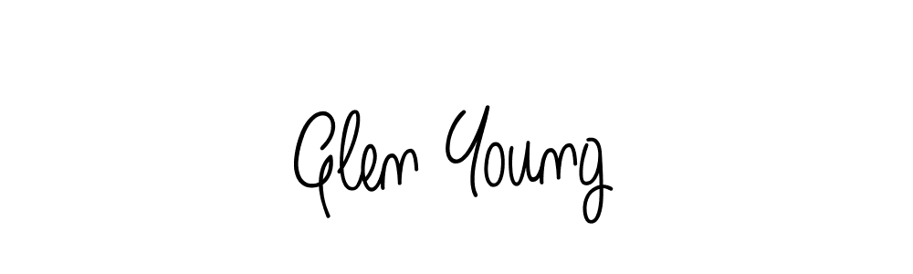 How to make Glen Young name signature. Use Angelique-Rose-font-FFP style for creating short signs online. This is the latest handwritten sign. Glen Young signature style 5 images and pictures png