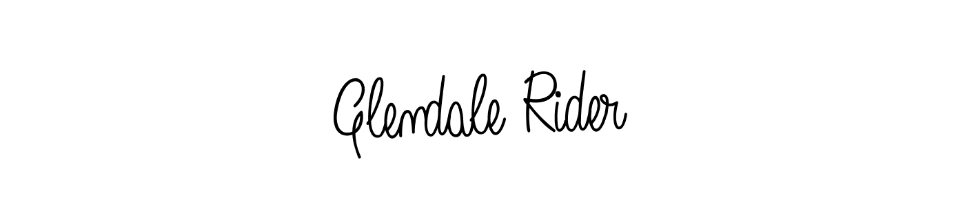 You should practise on your own different ways (Angelique-Rose-font-FFP) to write your name (Glendale Rider) in signature. don't let someone else do it for you. Glendale Rider signature style 5 images and pictures png