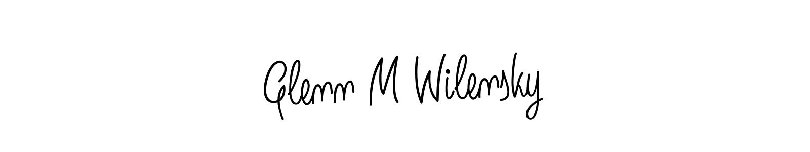 Use a signature maker to create a handwritten signature online. With this signature software, you can design (Angelique-Rose-font-FFP) your own signature for name Glenn M Wilensky. Glenn M Wilensky signature style 5 images and pictures png